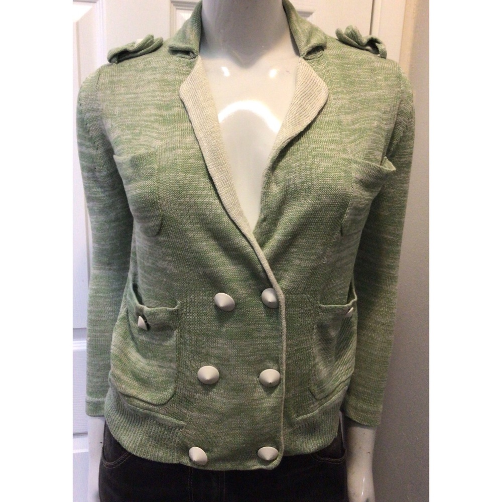 Phillip Lim 3.1 Green Sweater Blazer Jacket Size Small